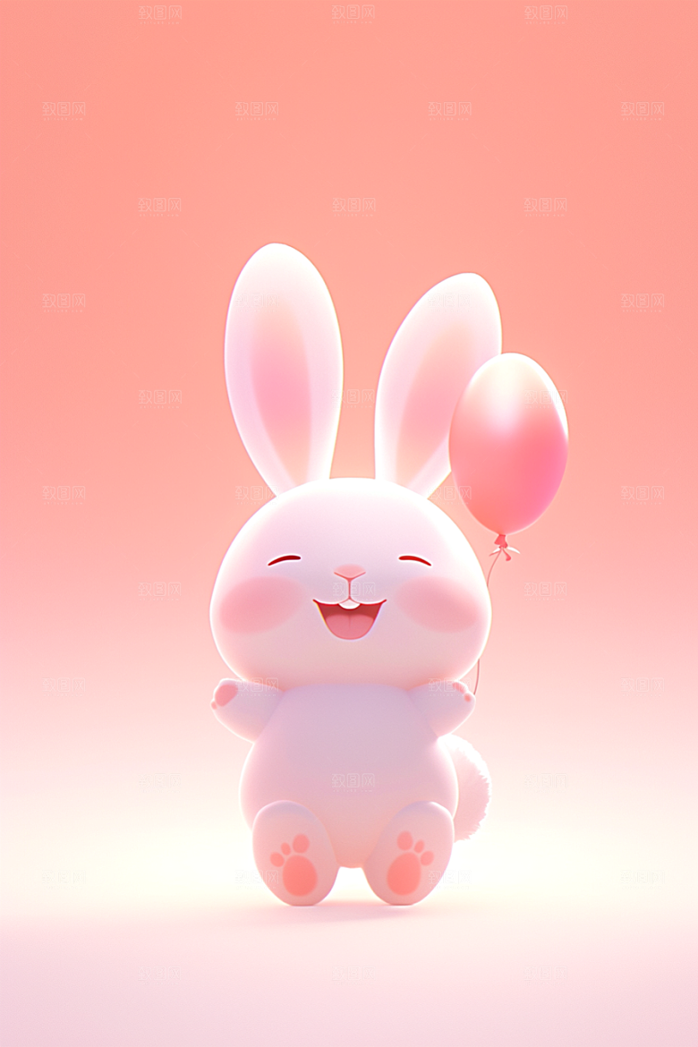 CG小兔子形象IP模型