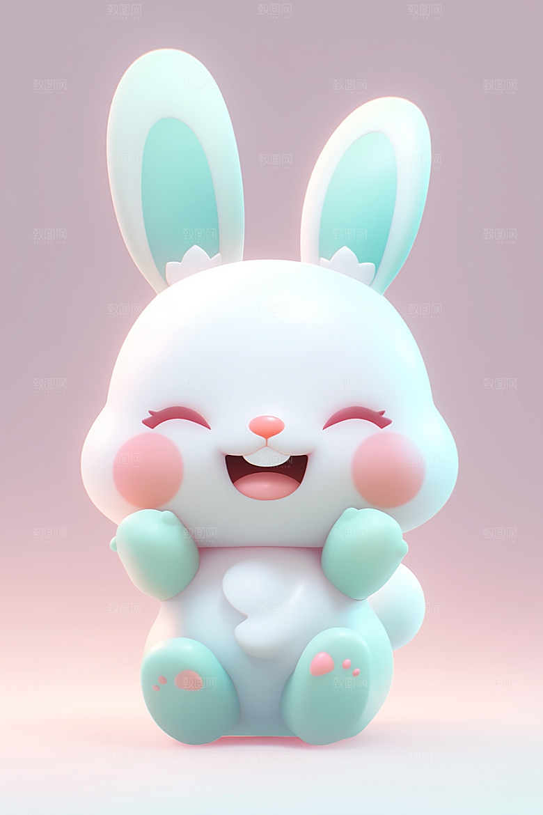 CG小兔子C4D3D模型