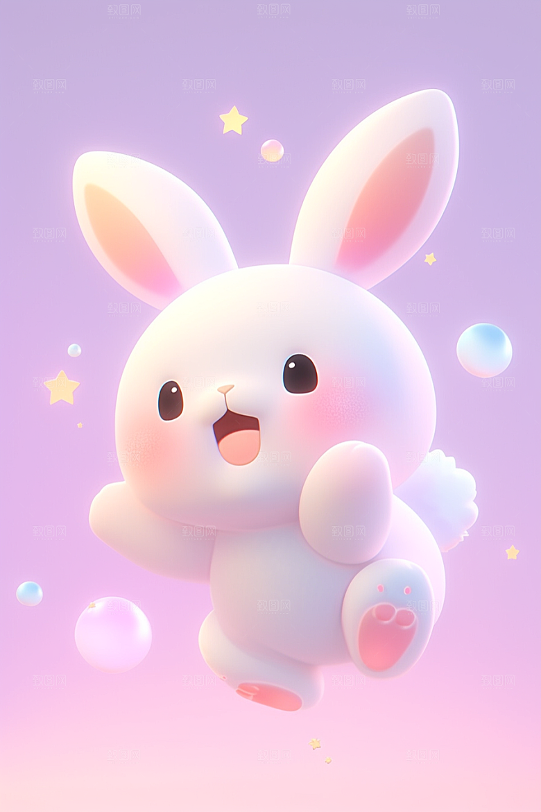 CG小兔子C4D3D模型
