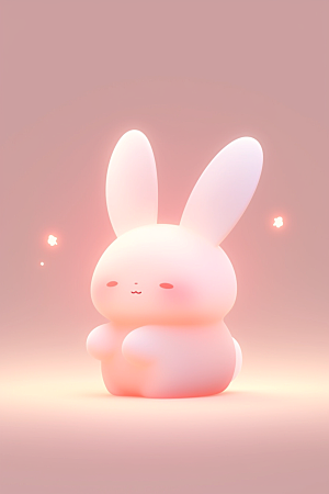 CG小兔子形象拟人模型