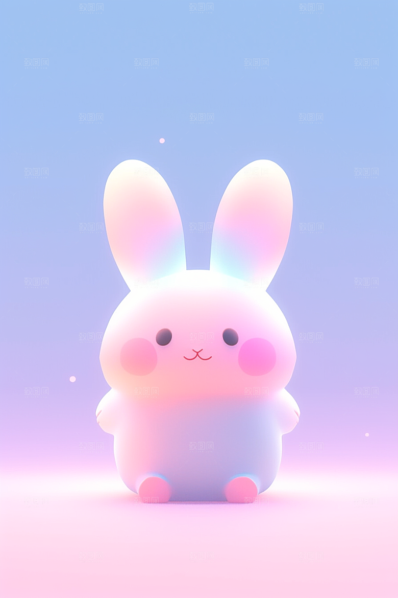 CG小兔子3D形象模型