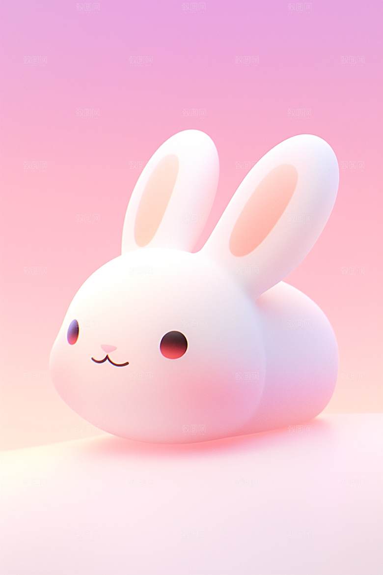 CG小兔子形象立体模型
