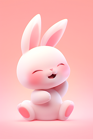 CG小兔子3D卡通模型
