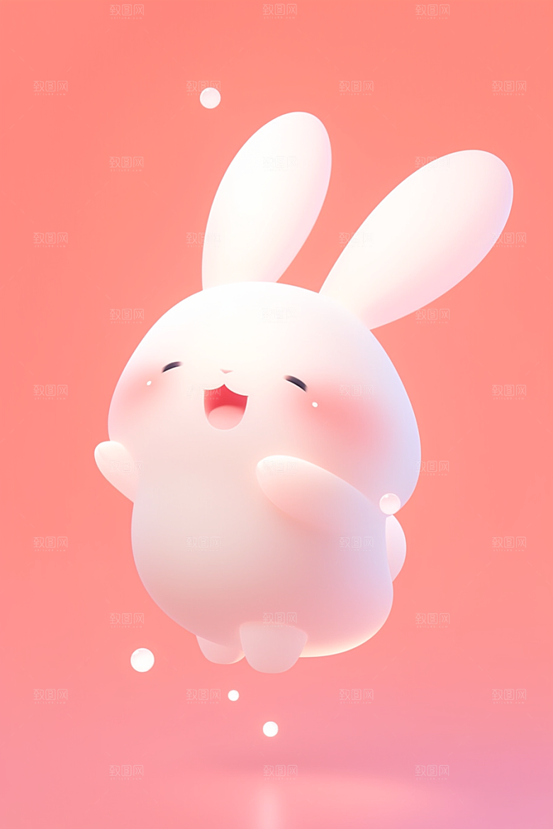 CG小兔子C4D拟人模型