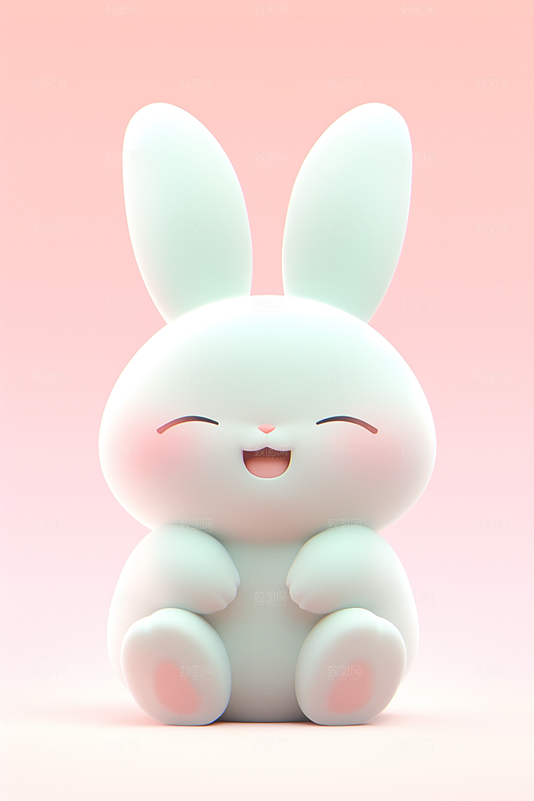 CG小兔子C4D形象模型