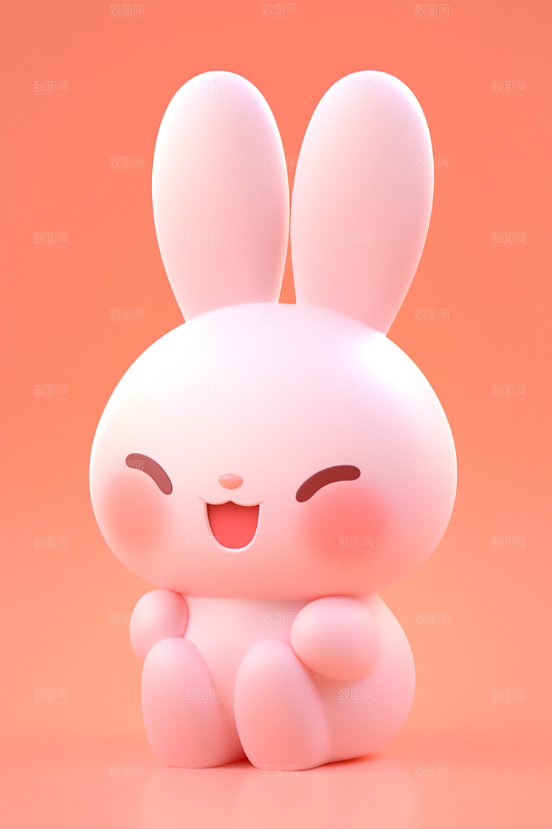 CG小兔子形象立体模型