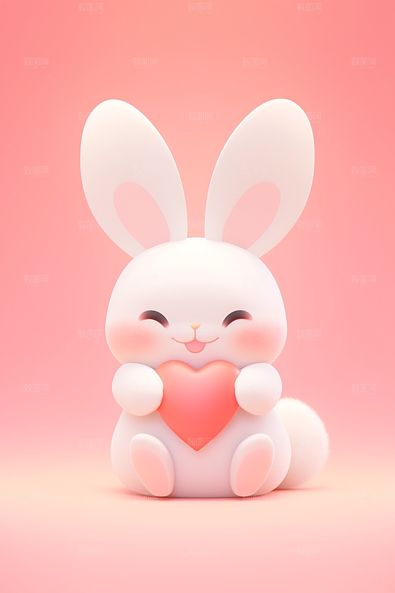 CG小兔子3D小白兔模型