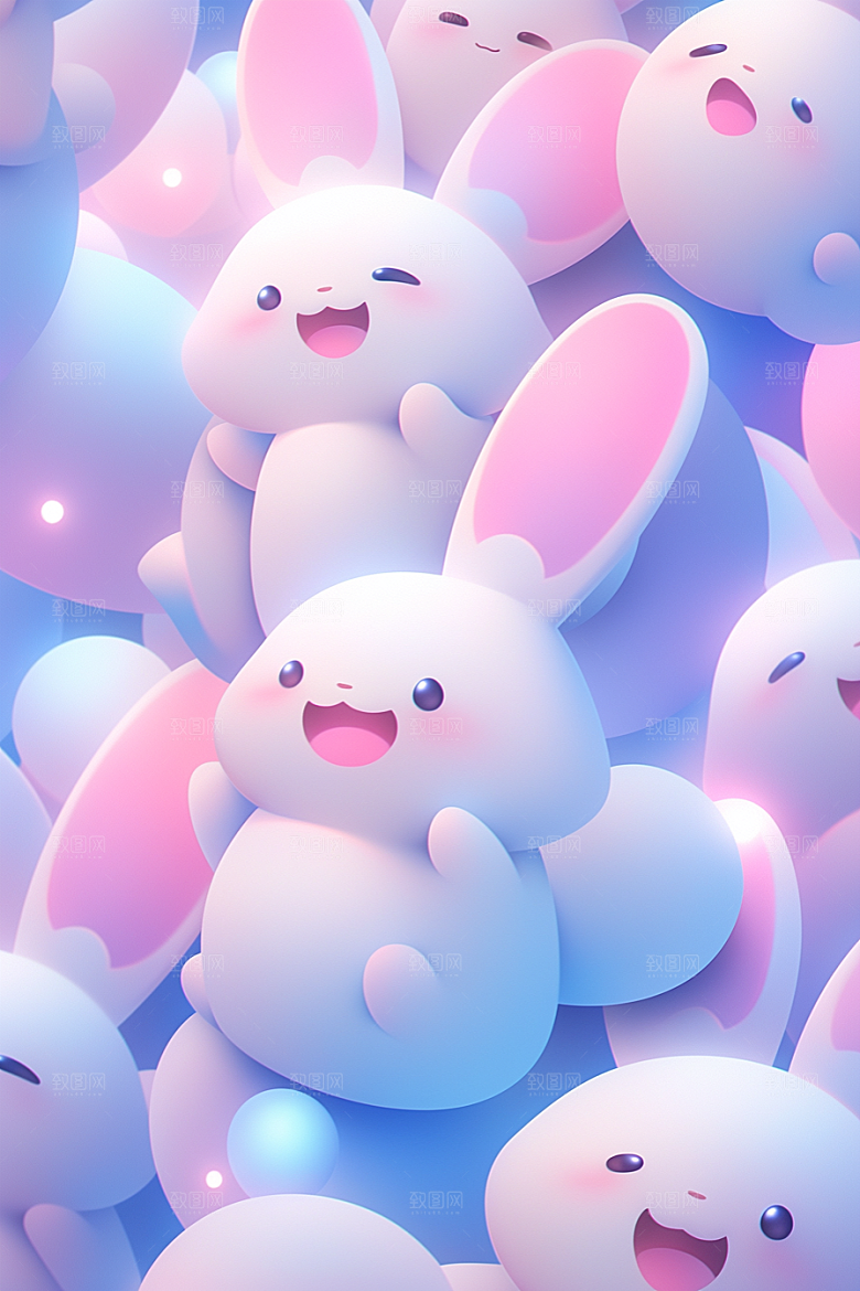CG小兔子立体小白兔模型