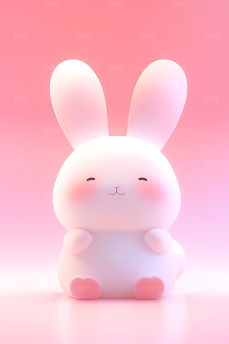 CG小兔子3D形象模型