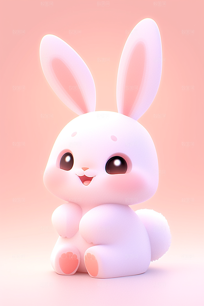 CG小兔子卡通立体模型