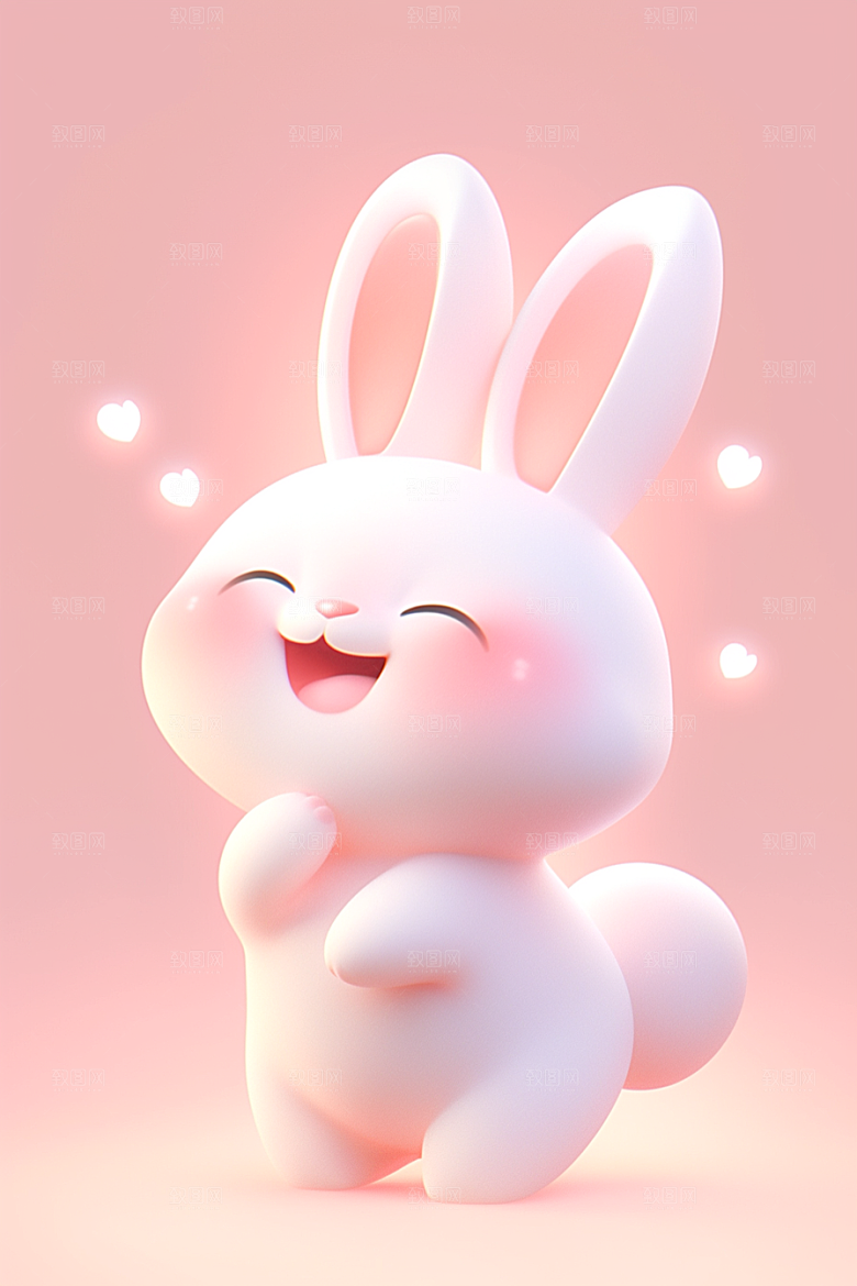 CG小兔子3D可爱模型