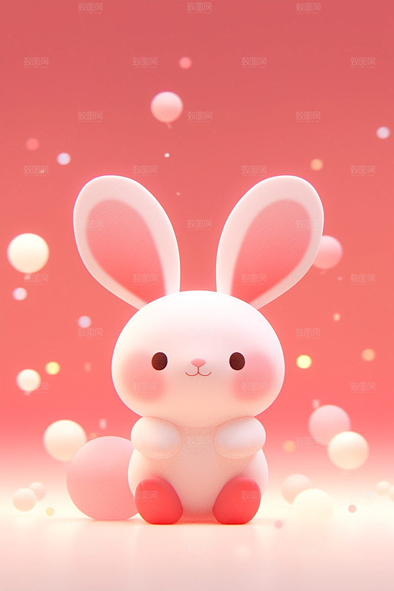 CG小兔子IP小白兔模型