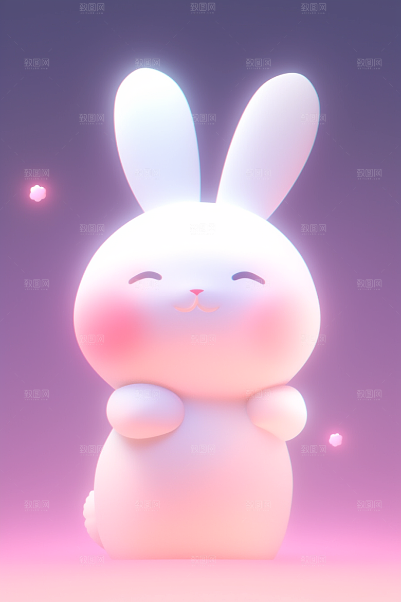 CG小兔子卡通3D模型
