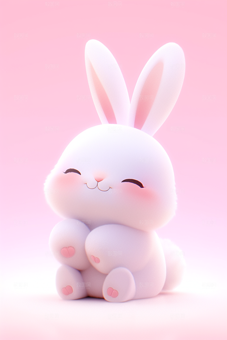 CG小兔子3D卡通模型