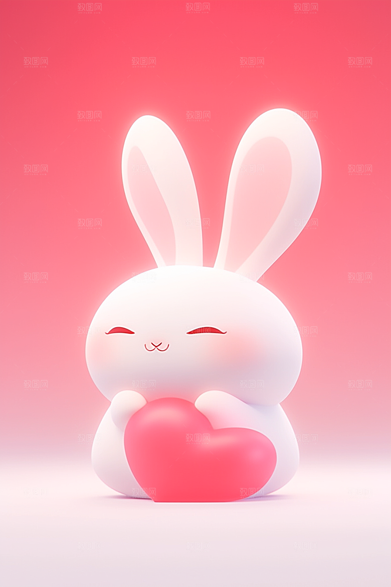 CG小兔子立体小白兔模型