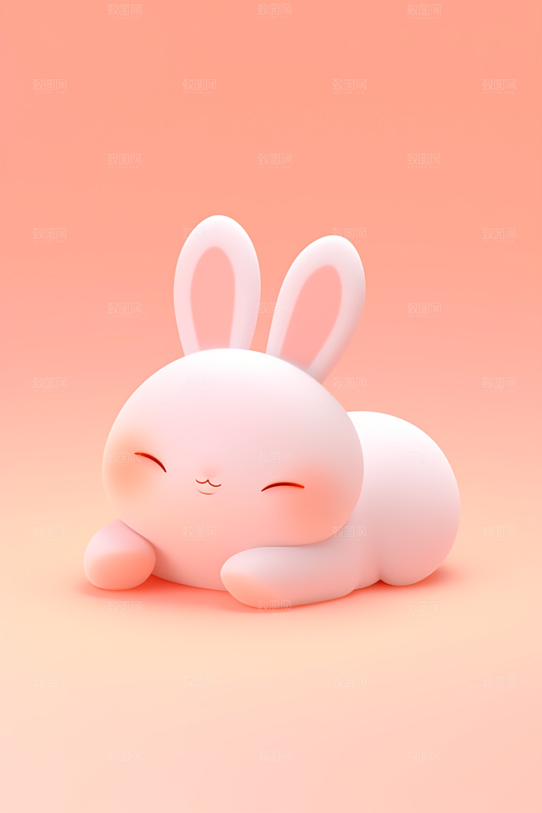 CG小兔子小动物IP模型