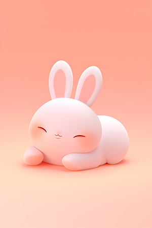 CG小兔子小动物IP模型