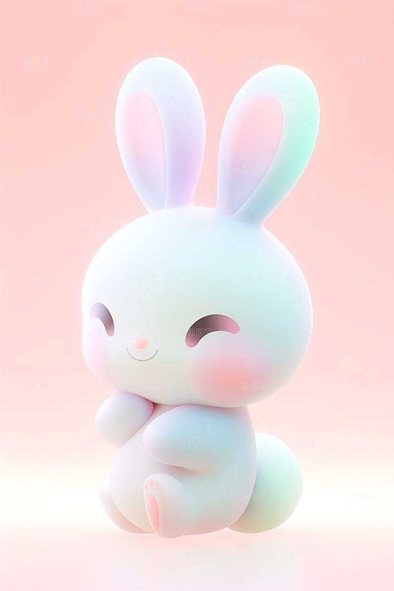 CG小兔子形象立体模型