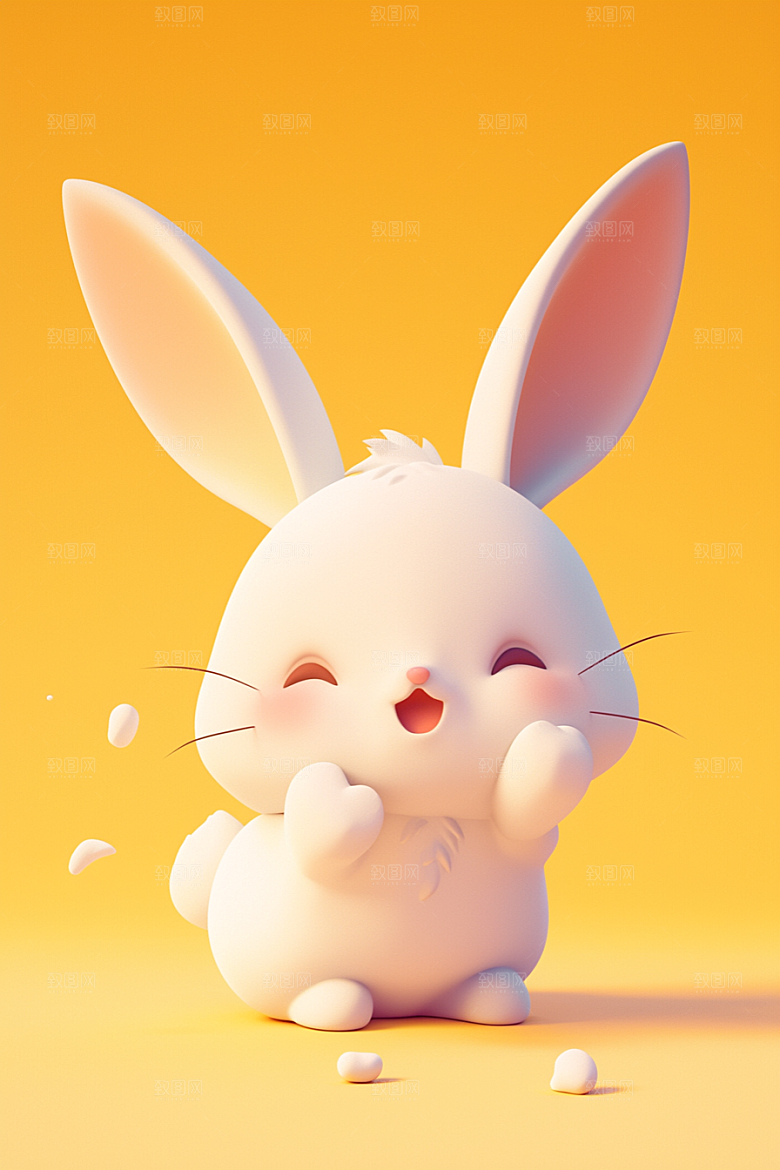 CG小兔子可爱立体模型