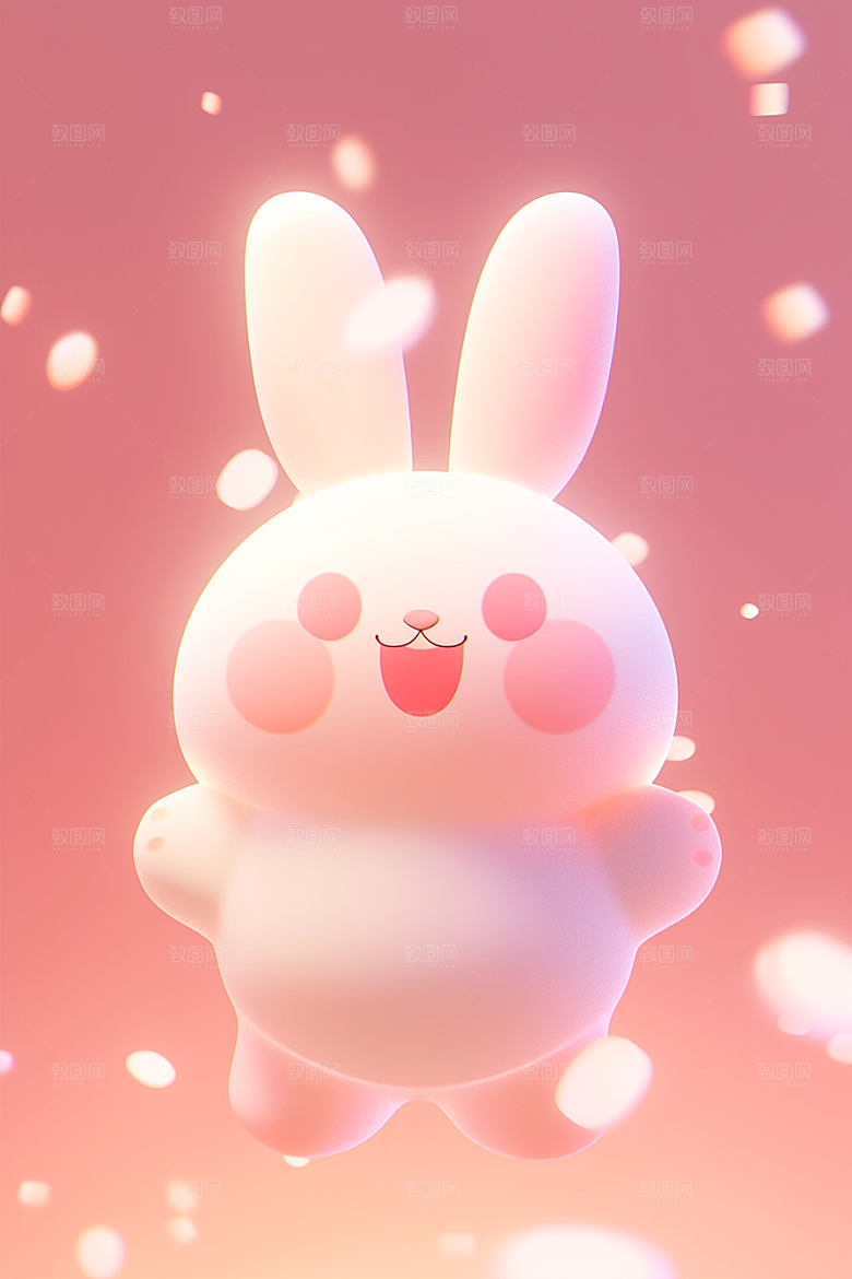 CG小兔子小白兔3D模型