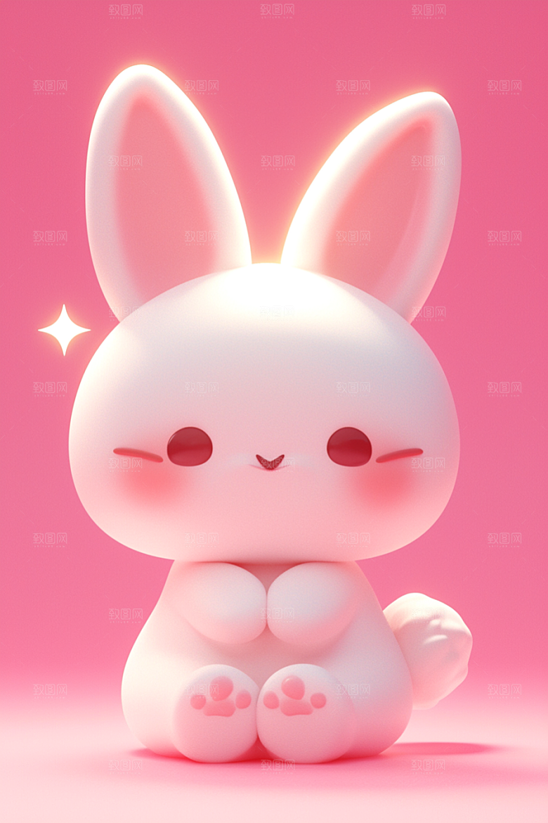 CG小兔子可爱3D模型