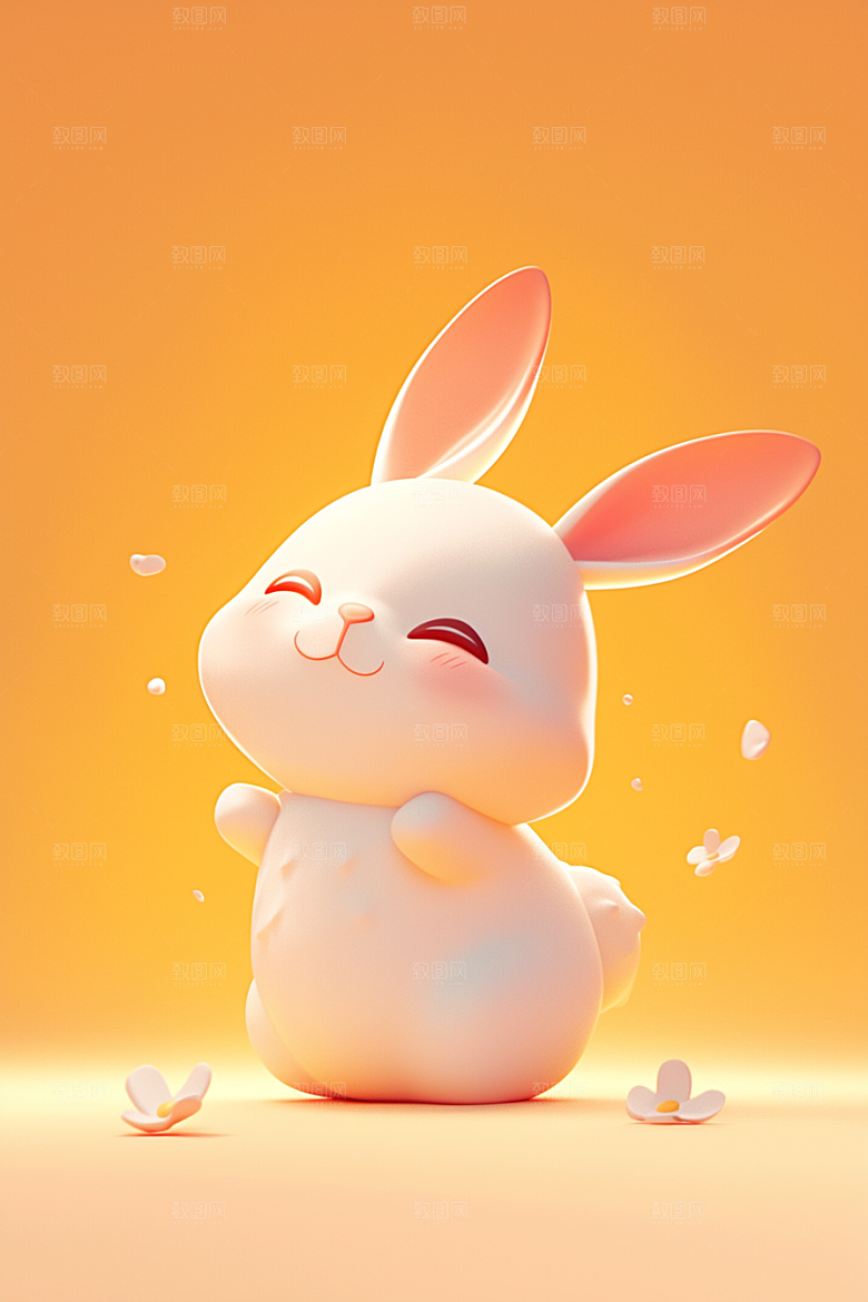 CG小兔子3D可爱模型