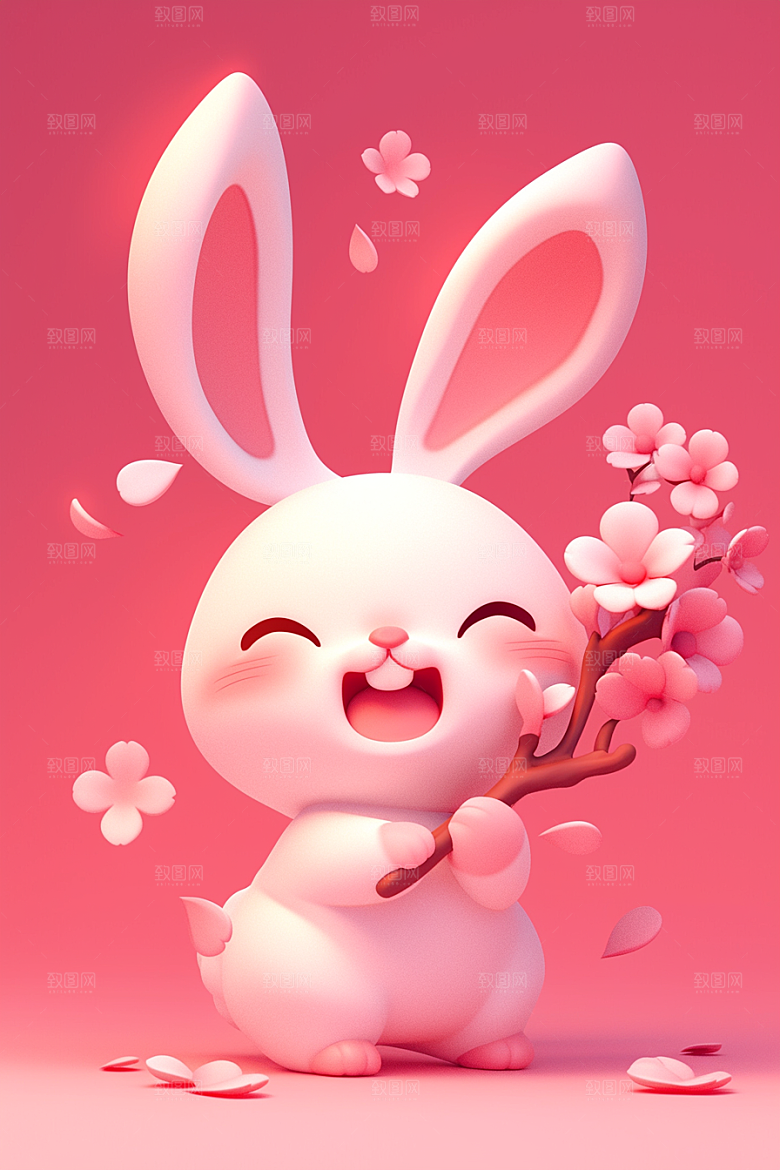 CG小兔子3D小动物模型