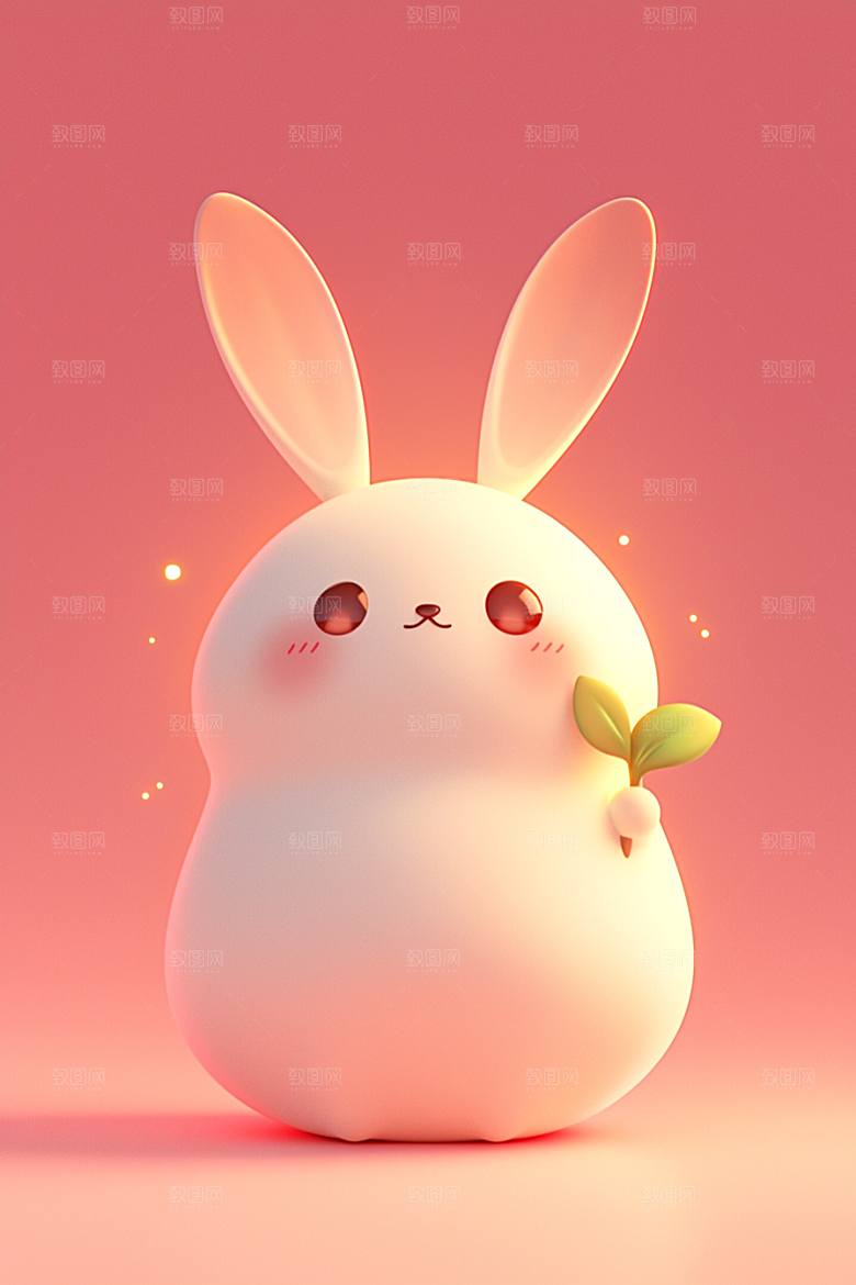 CG小兔子C4D拟人模型
