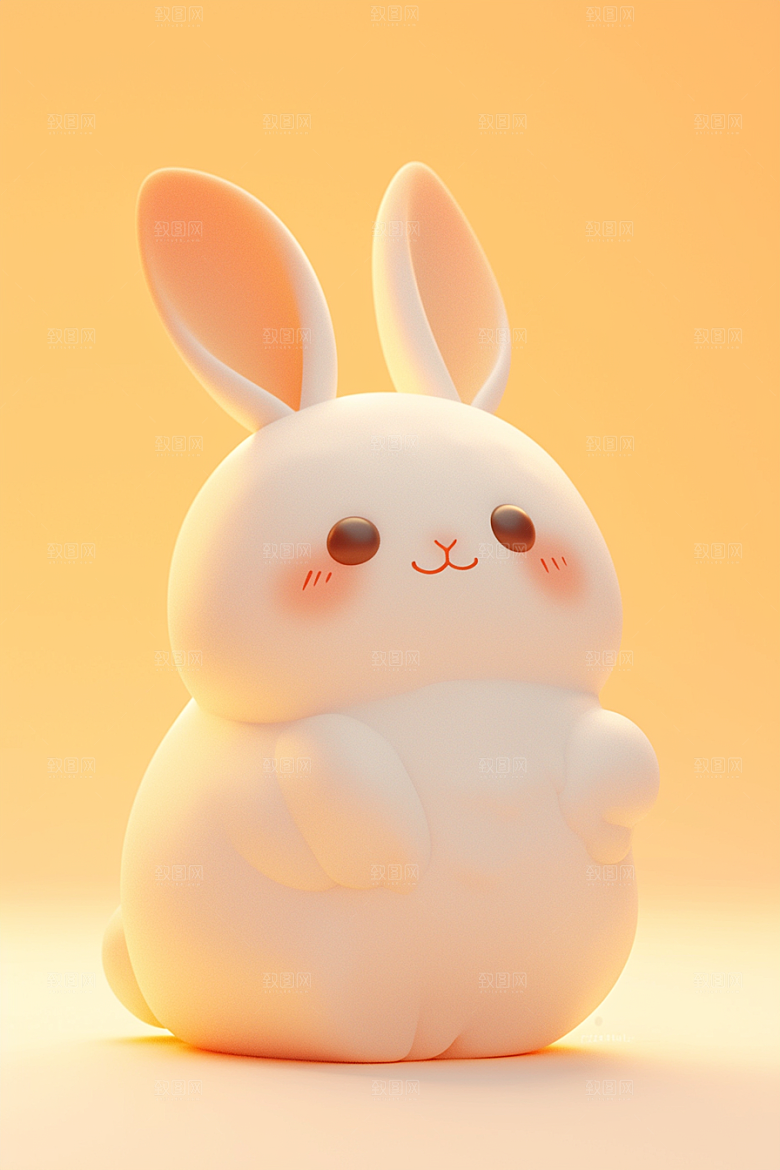 CG小兔子拟人3D模型