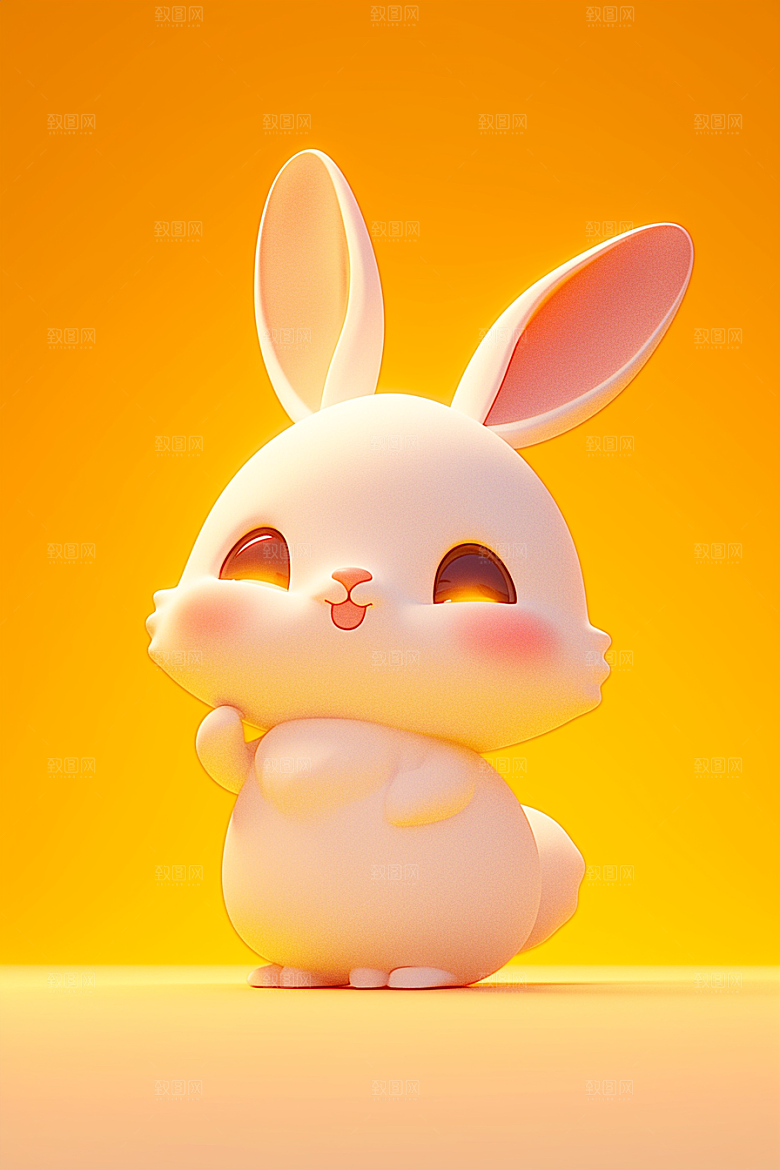 CG小兔子可爱IP模型
