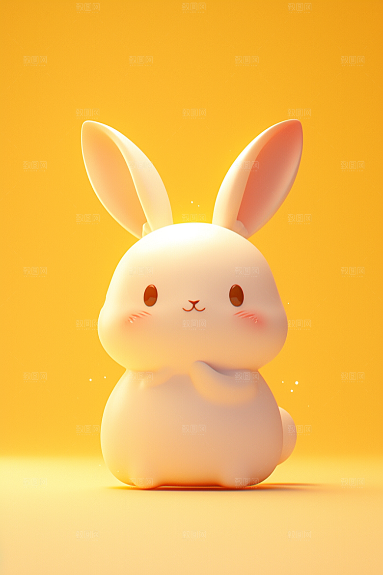 CG小兔子立体C4D模型