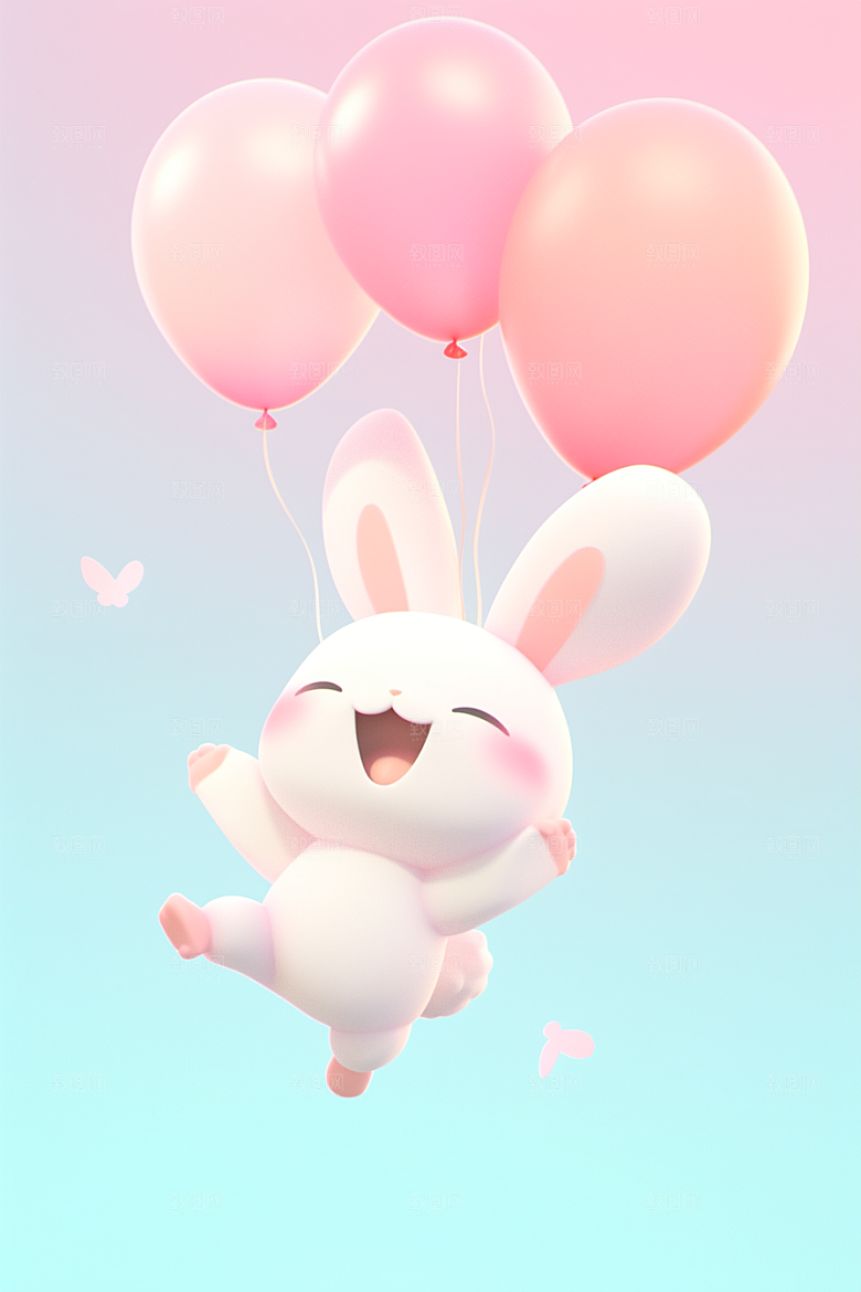 CG小兔子3D卡通模型