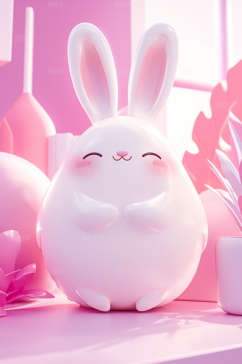 CG小兔子小白兔3D模型