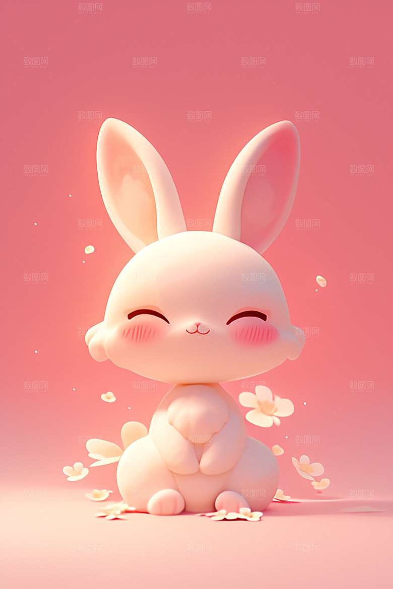 CG小兔子可爱立体模型