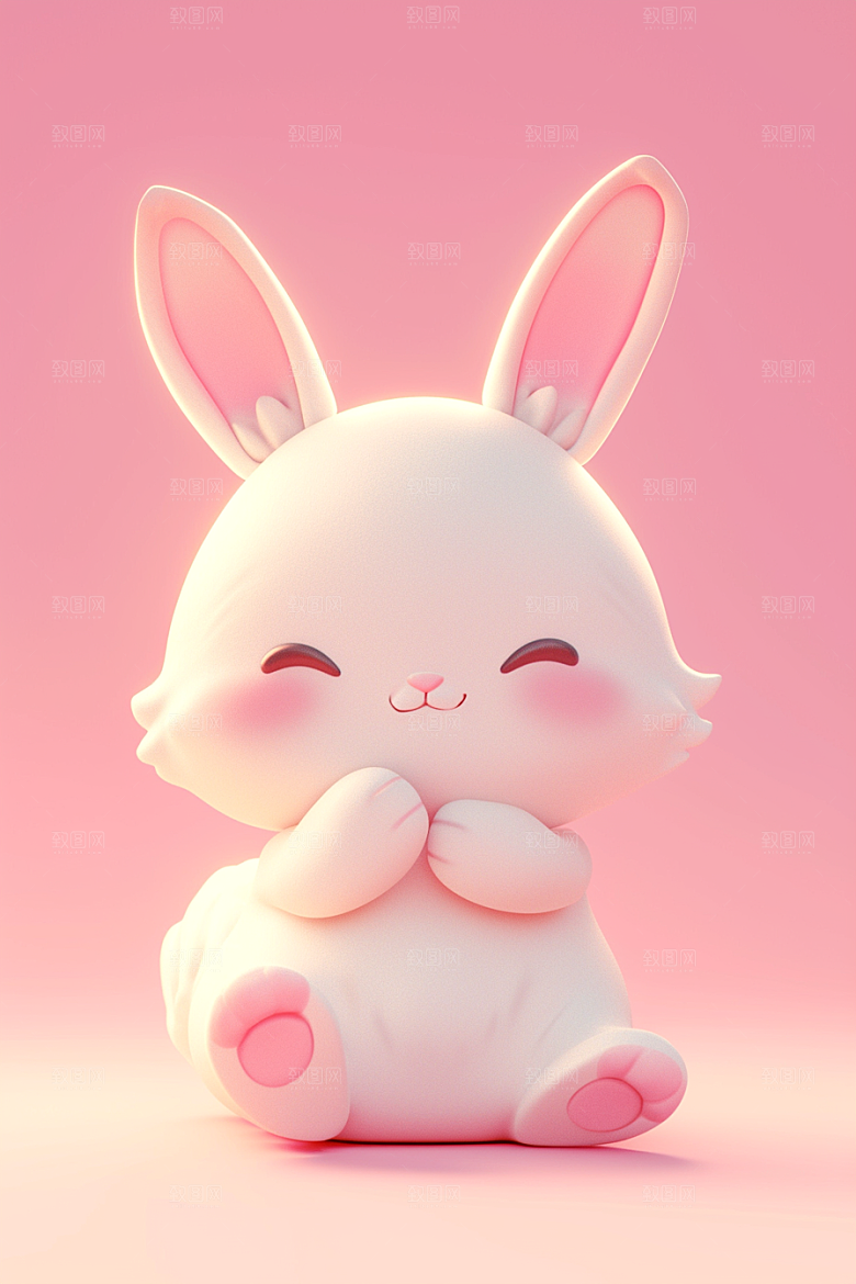 CG小兔子IP拟人模型