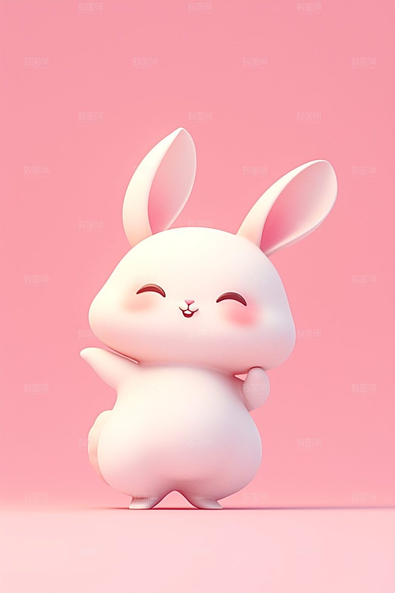 CG小兔子IP拟人模型