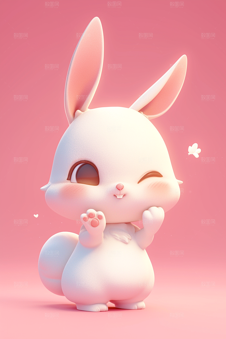 CG小兔子形象立体模型