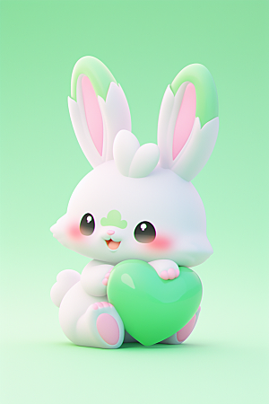 CG小兔子IP小白兔模型