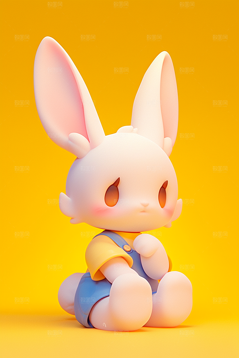 CG小兔子形象卡通模型