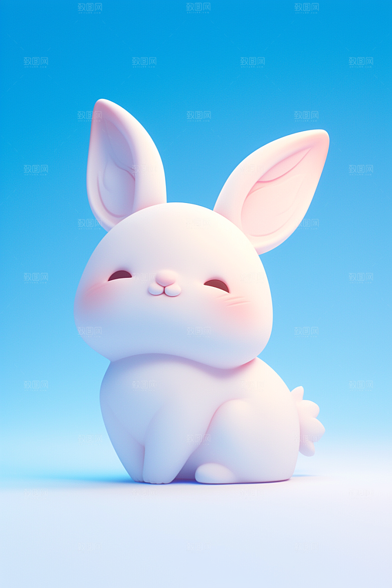 CG小兔子小白兔3D模型
