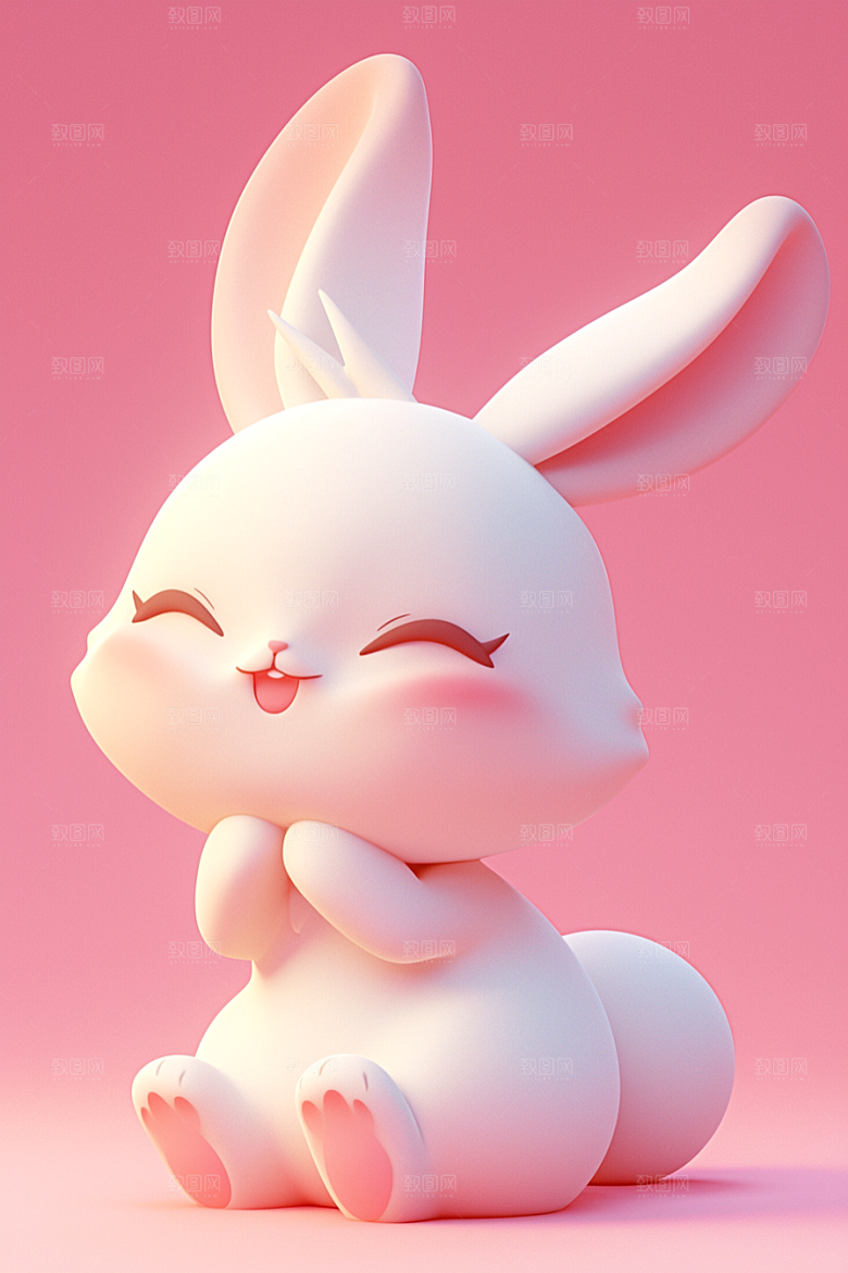 CG小兔子立体IP模型