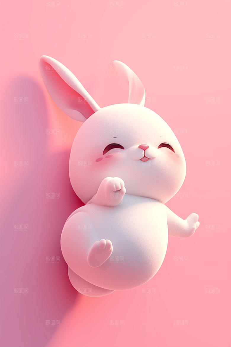 CG小兔子小动物IP模型