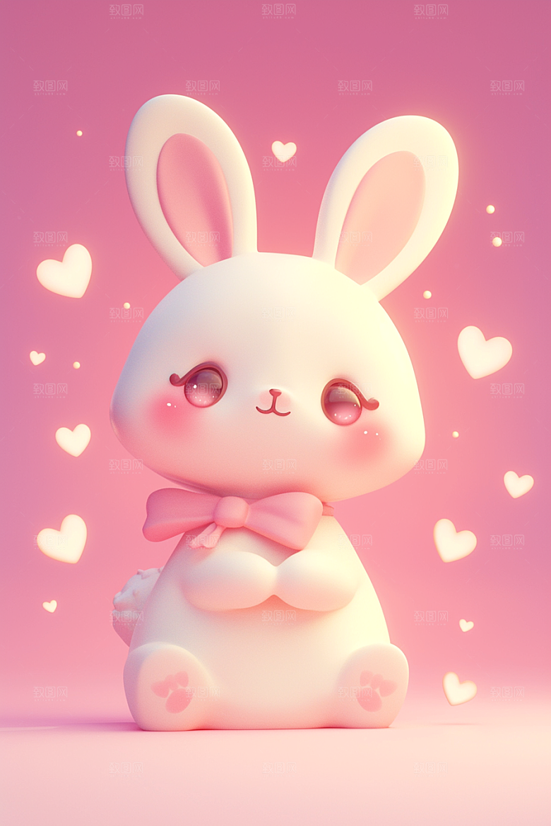 CG小兔子形象C4D模型