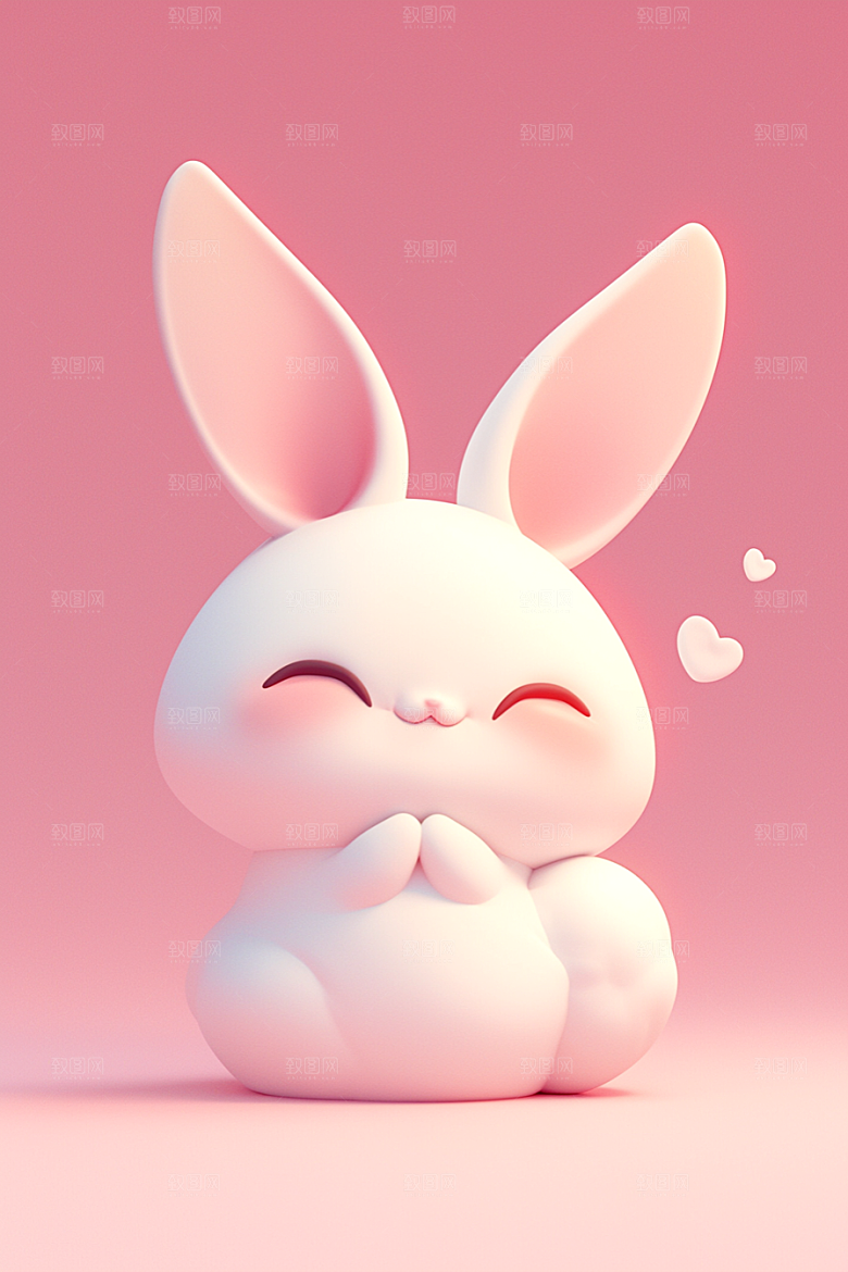 CG小兔子立体小动物模型