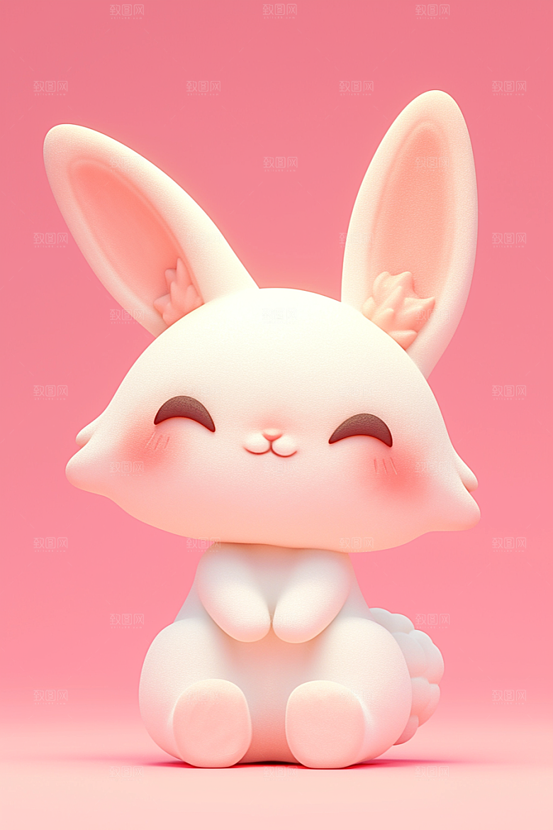 CG小兔子小白兔IP模型