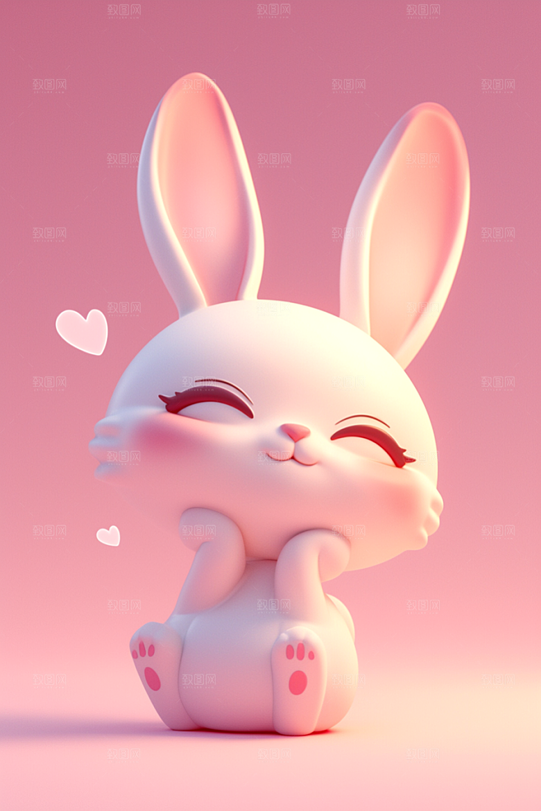 CG小兔子小动物C4D模型