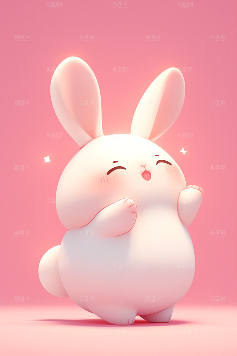 CG小兔子3D可爱模型