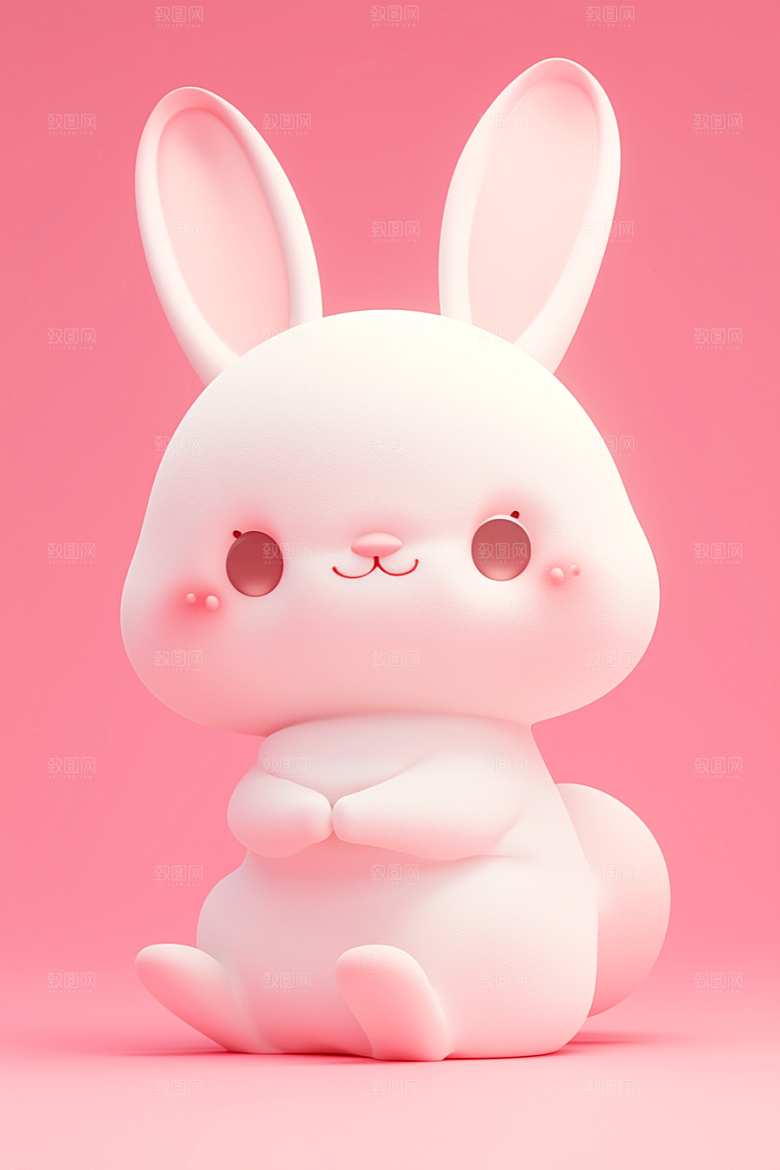CG小兔子小动物立体模型