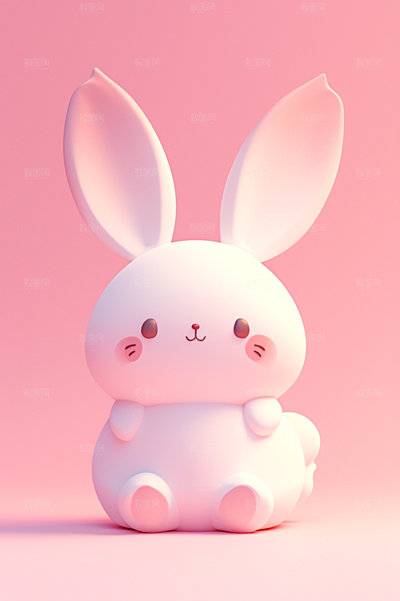 CG小兔子IP立体模型