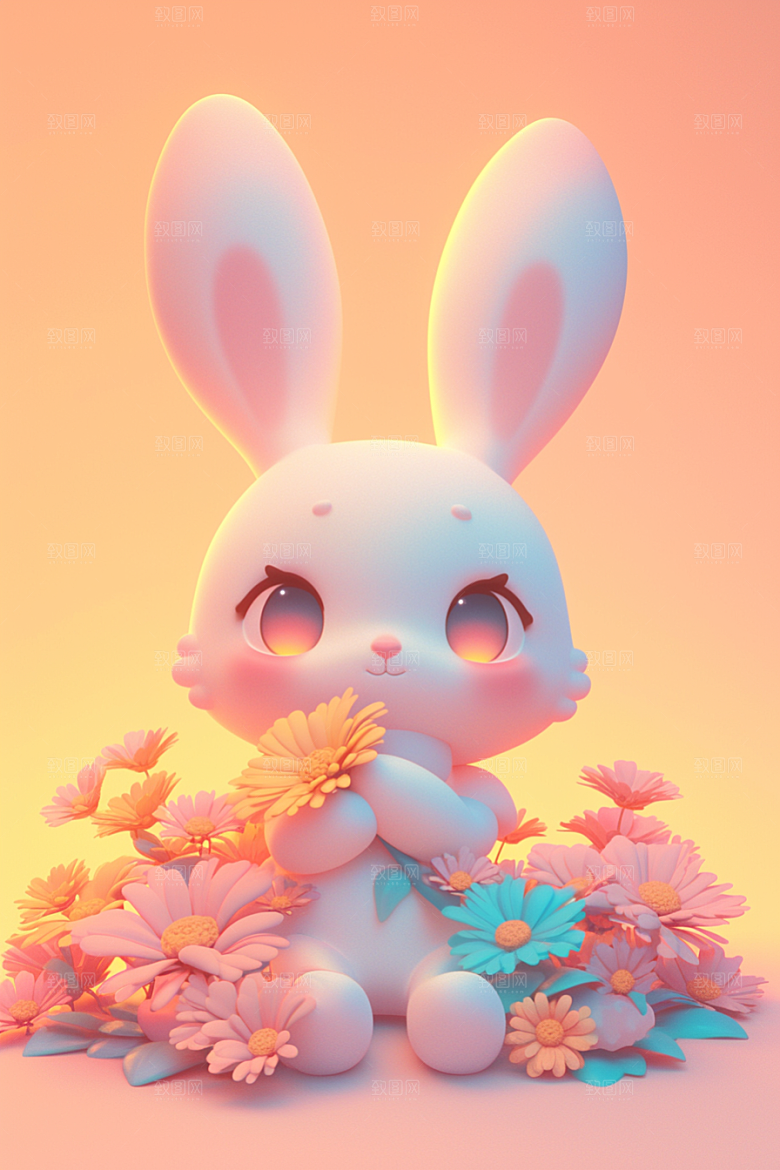 CG小兔子立体卡通模型
